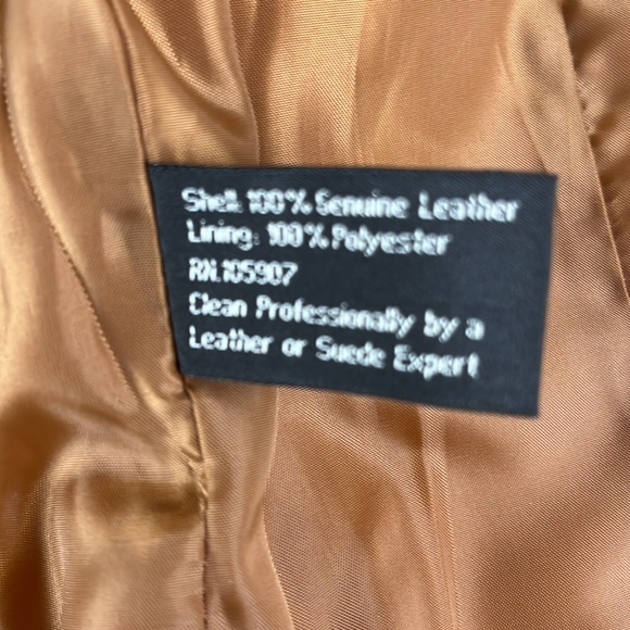 USA Rustic Lined Leather Jacket Women’s Medium Color Butterscotch Tarnished Worn - Picture 7 of 10